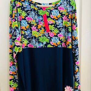 Lilly Pulitzer Loves Disney Finn Top XXL NWT Mickey Minnie Cinderella Castle